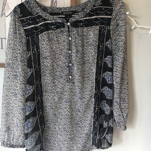 Woman’s Sheer Floral Blouse